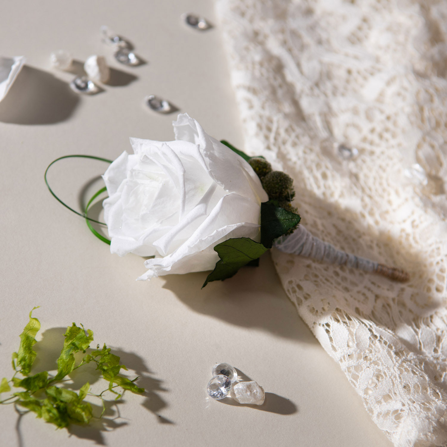 Ceremonial White Buttonhole