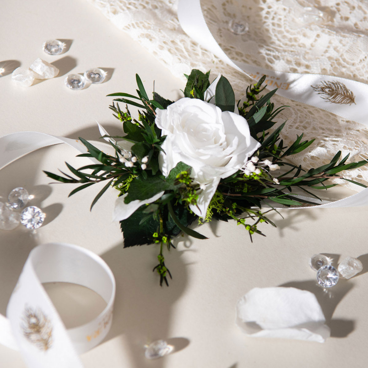 Ceremonial White Corsage