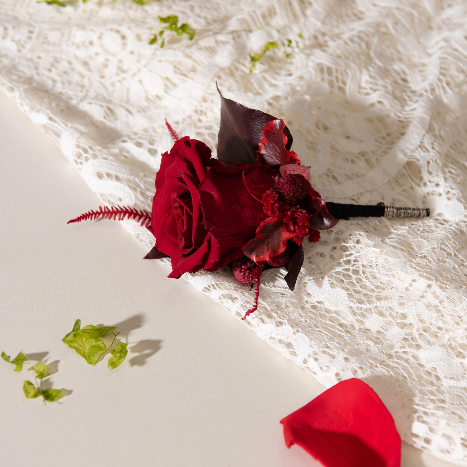 Vermillion Love Buttonhole